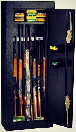 Homak gun security cabinet.