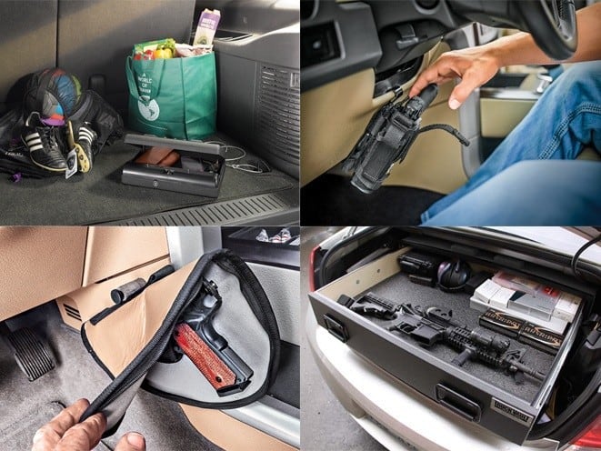 hidden car gun safe