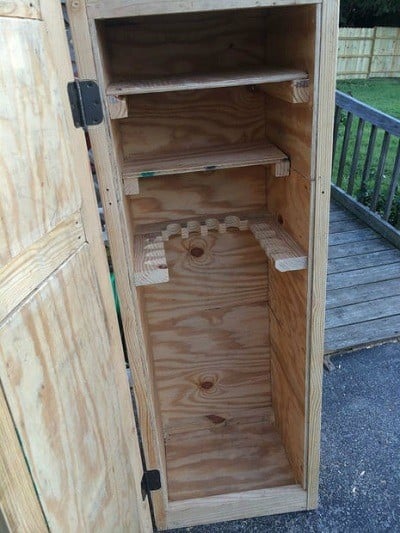 DIY Gun Cabinet Inside