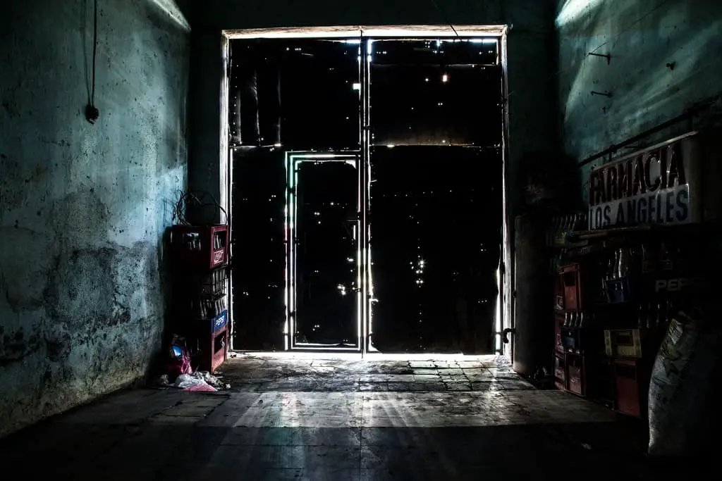 dark garage basement room for safe