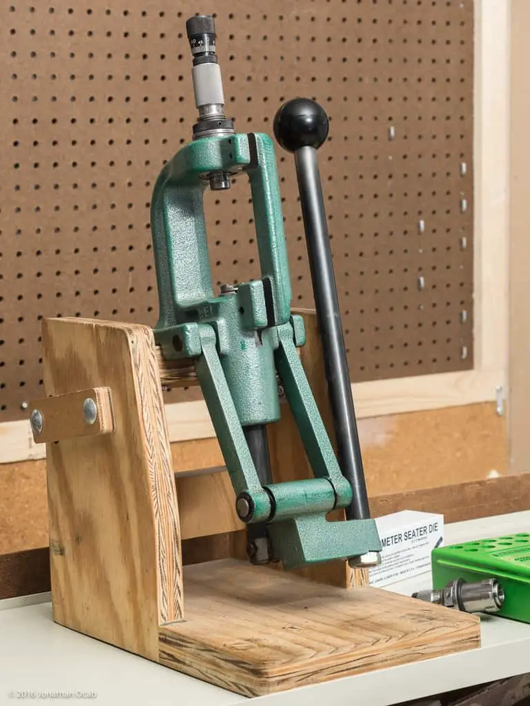 Photo of a green reloading press