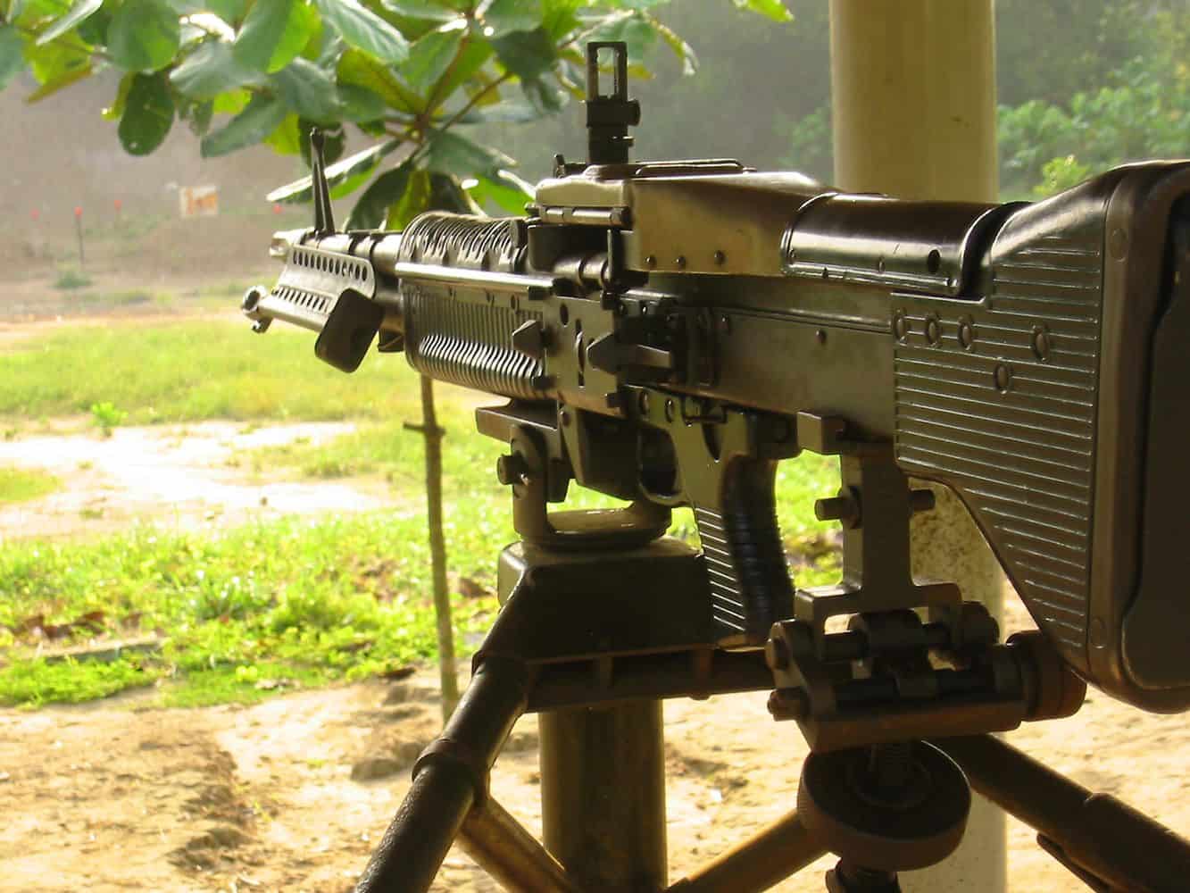 A rifle in a gun range in Georgia