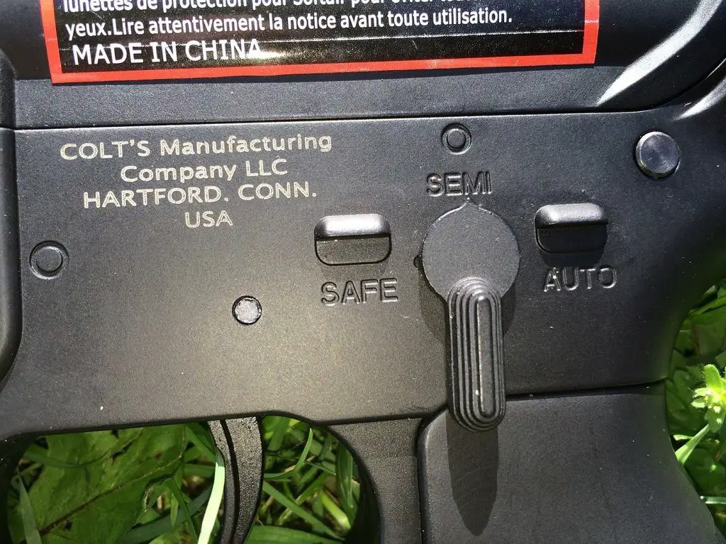 Close up of a gun