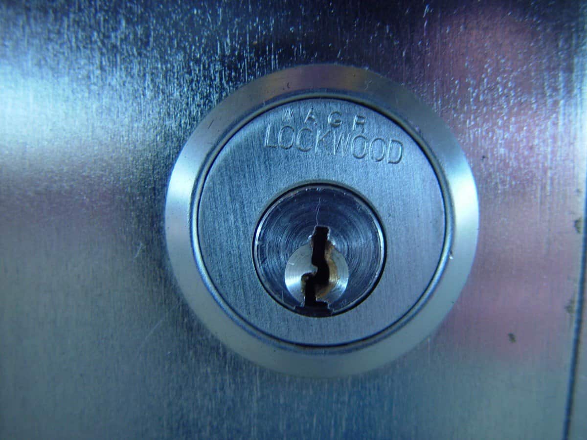 A gun safe key lock