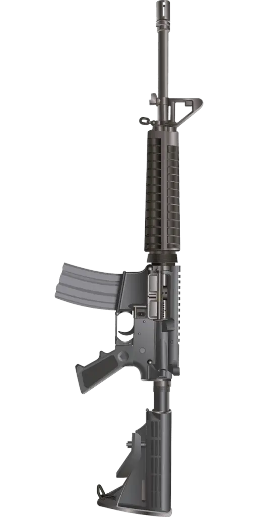 An AR 15 gun