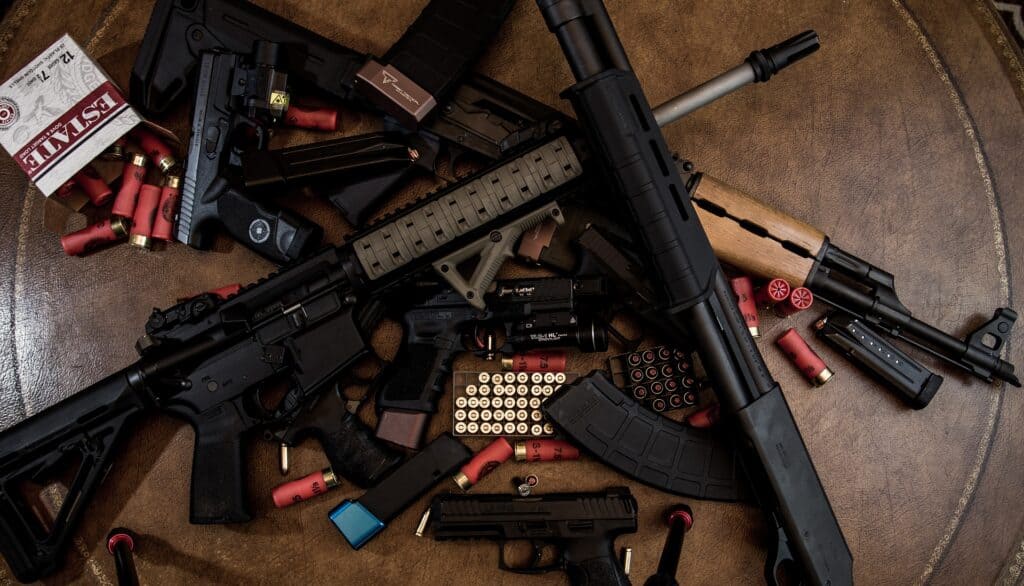 Guns being stored without a safe