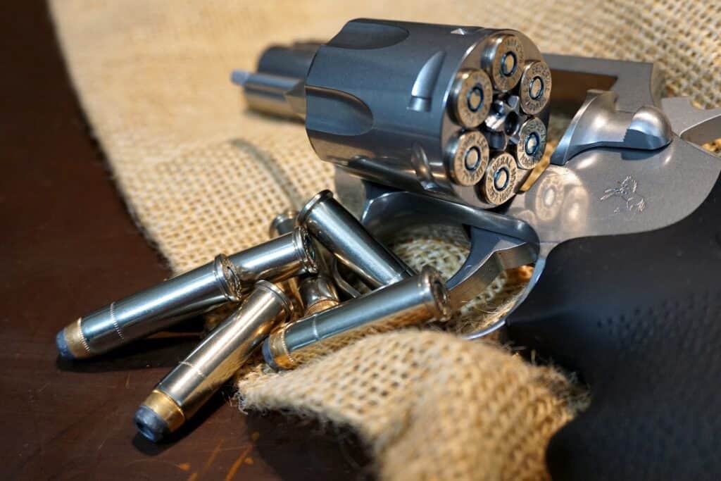 Revolver with bullets