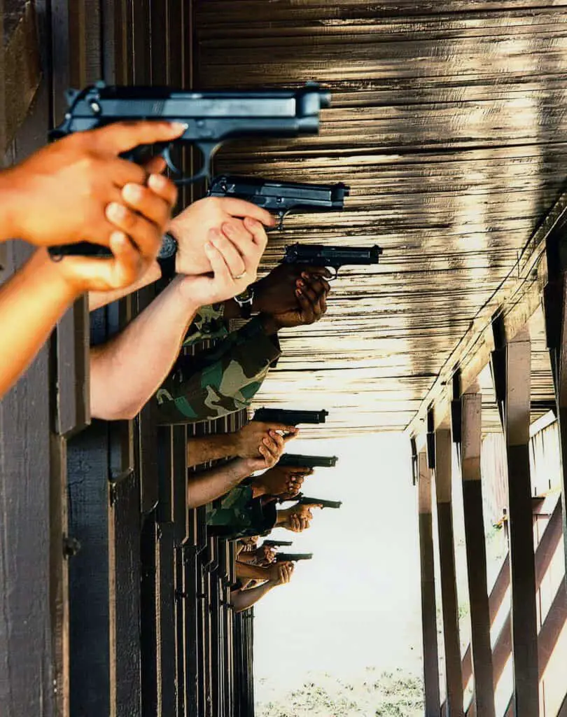 People at a gun range in Missouri