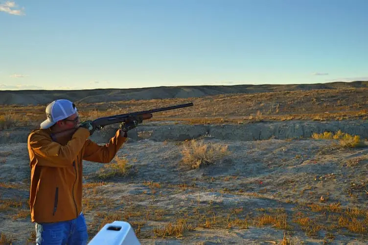 Man at a shooting range in Nevada