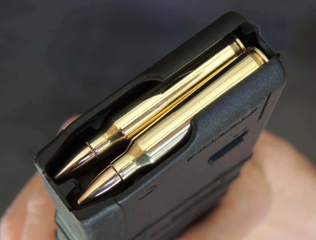 Bullets in a cartridge