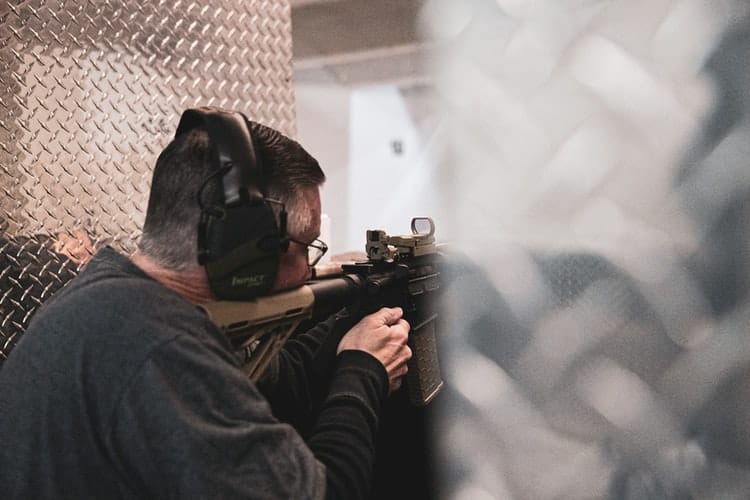 Man in a shooting range in El Paso