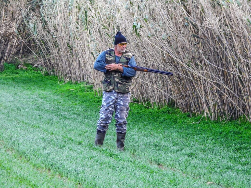 Man at a shooting range in Long Beach