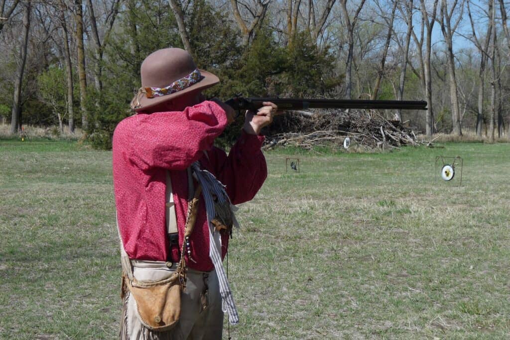 Person at a shooting range in Oklahoma City