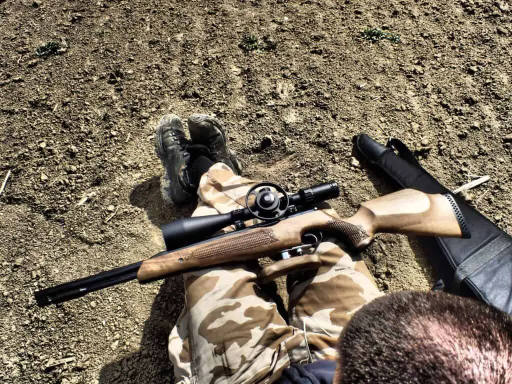 Man at a shooting range in Washington D.C.