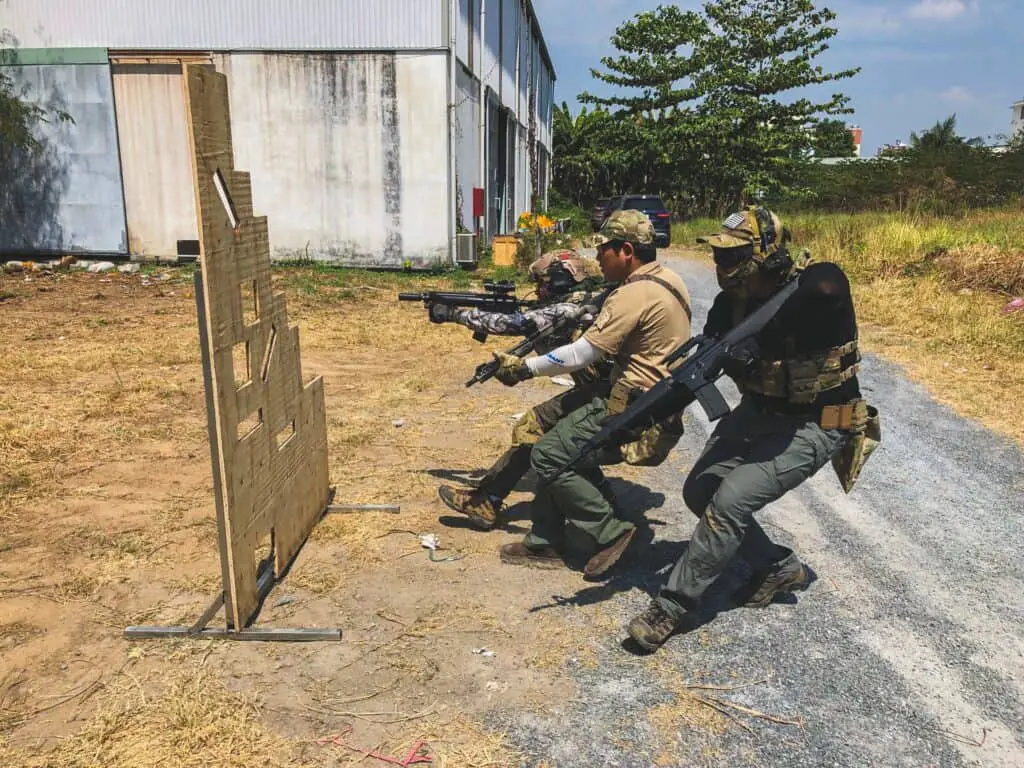Group of men at a shooting range in Nashville