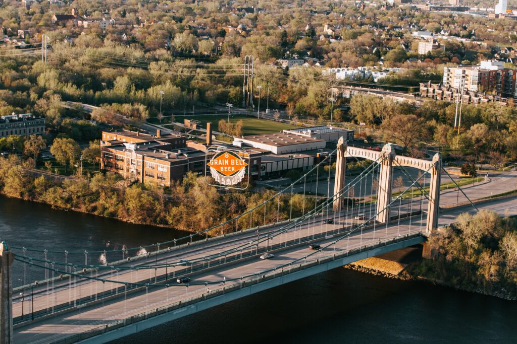 minneapolis minnesota bridge airview