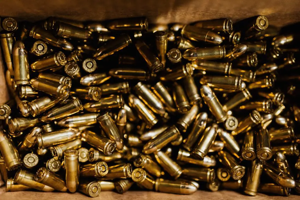 stacked bullets in a box