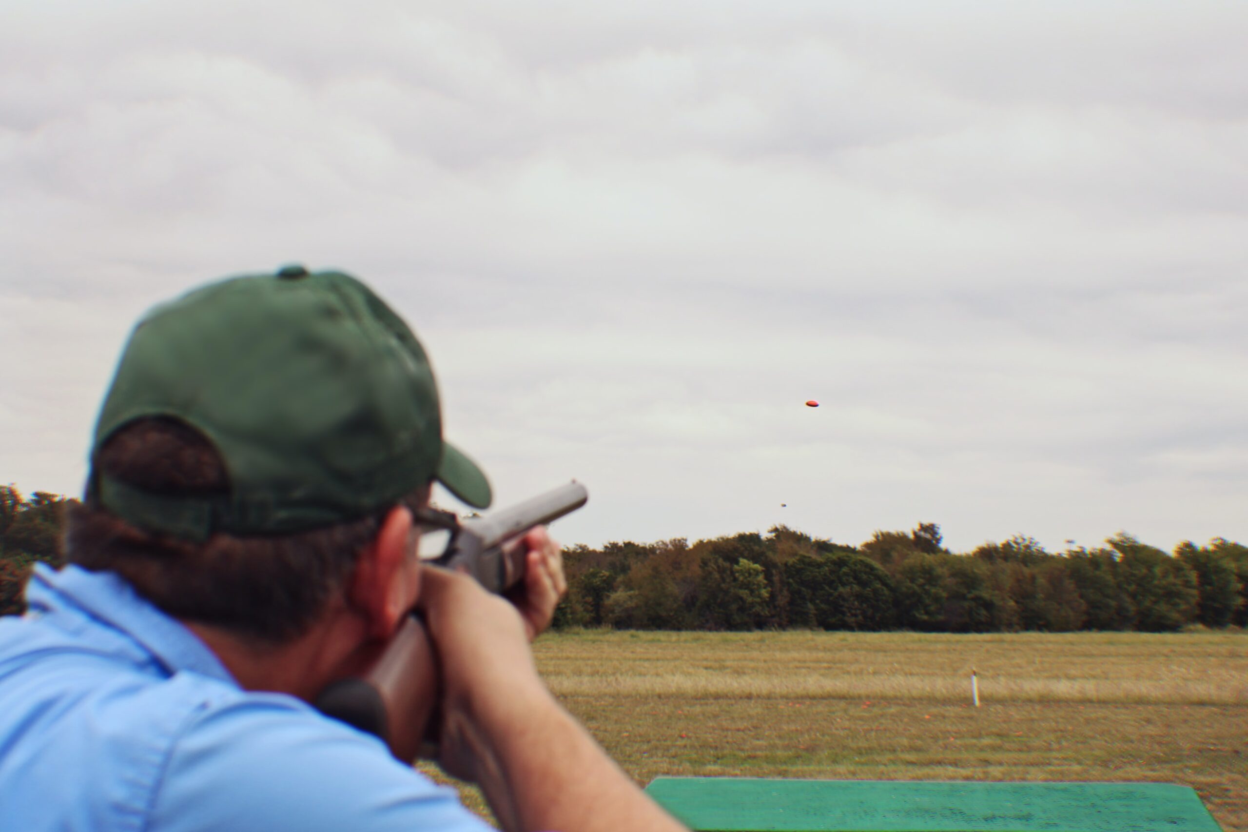 A guy skeet shooting