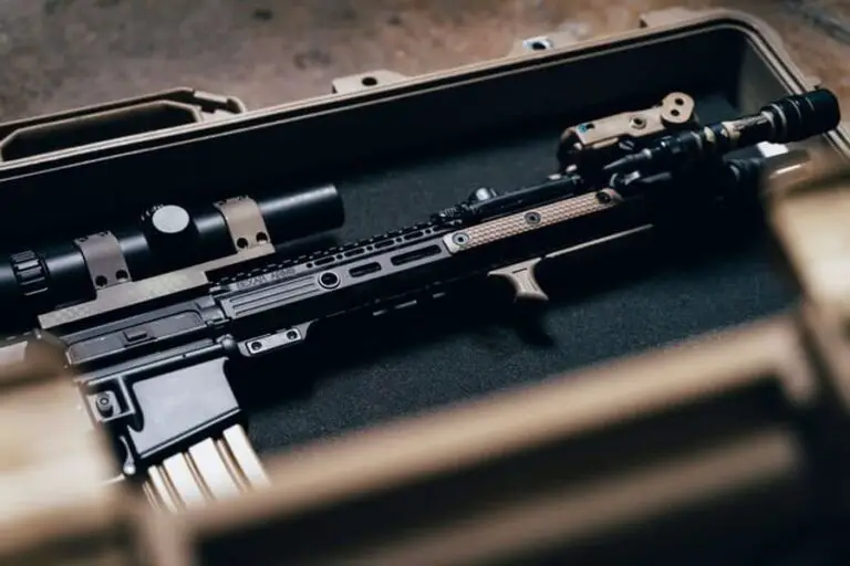 Rifle in a gun case