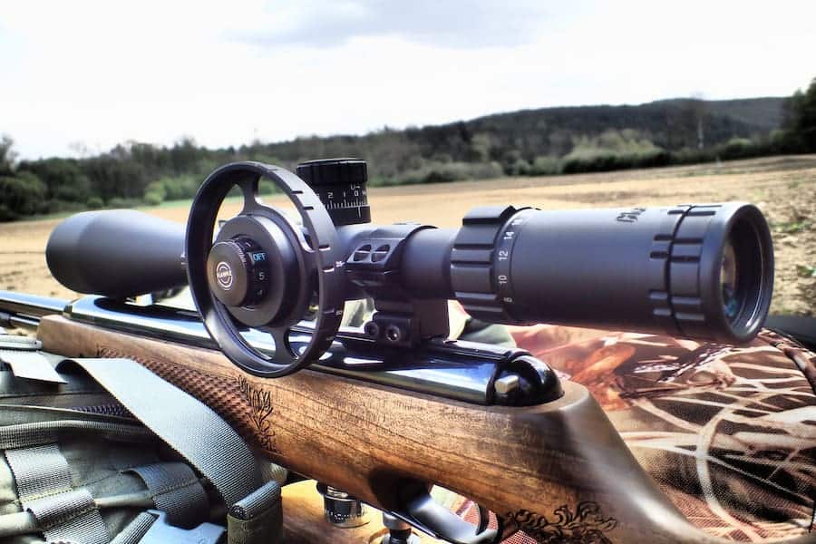 Close-up photo of an air rifle